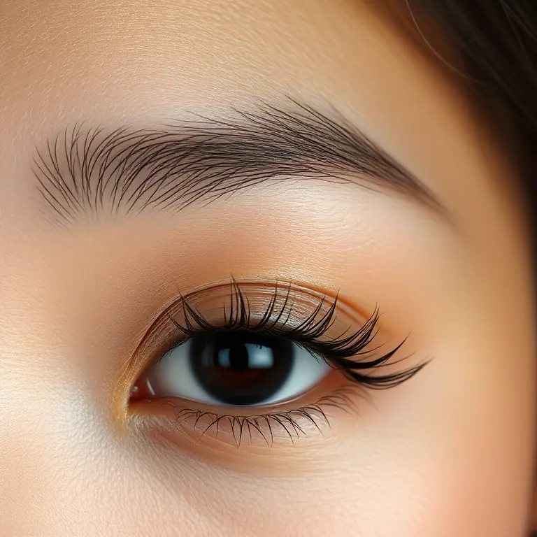 A classic lash set, close up