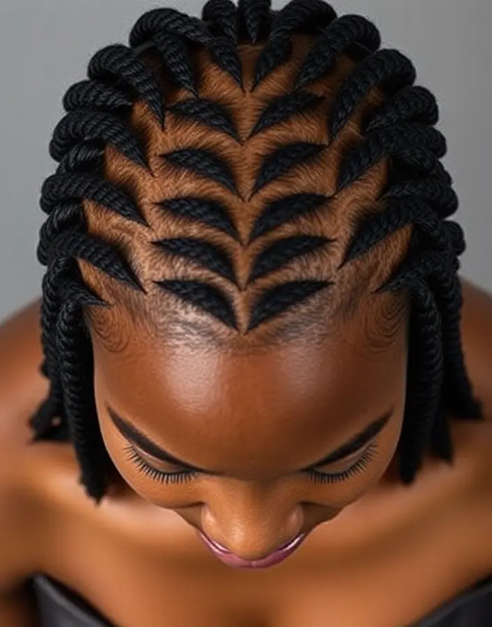 A stitch braid pattern